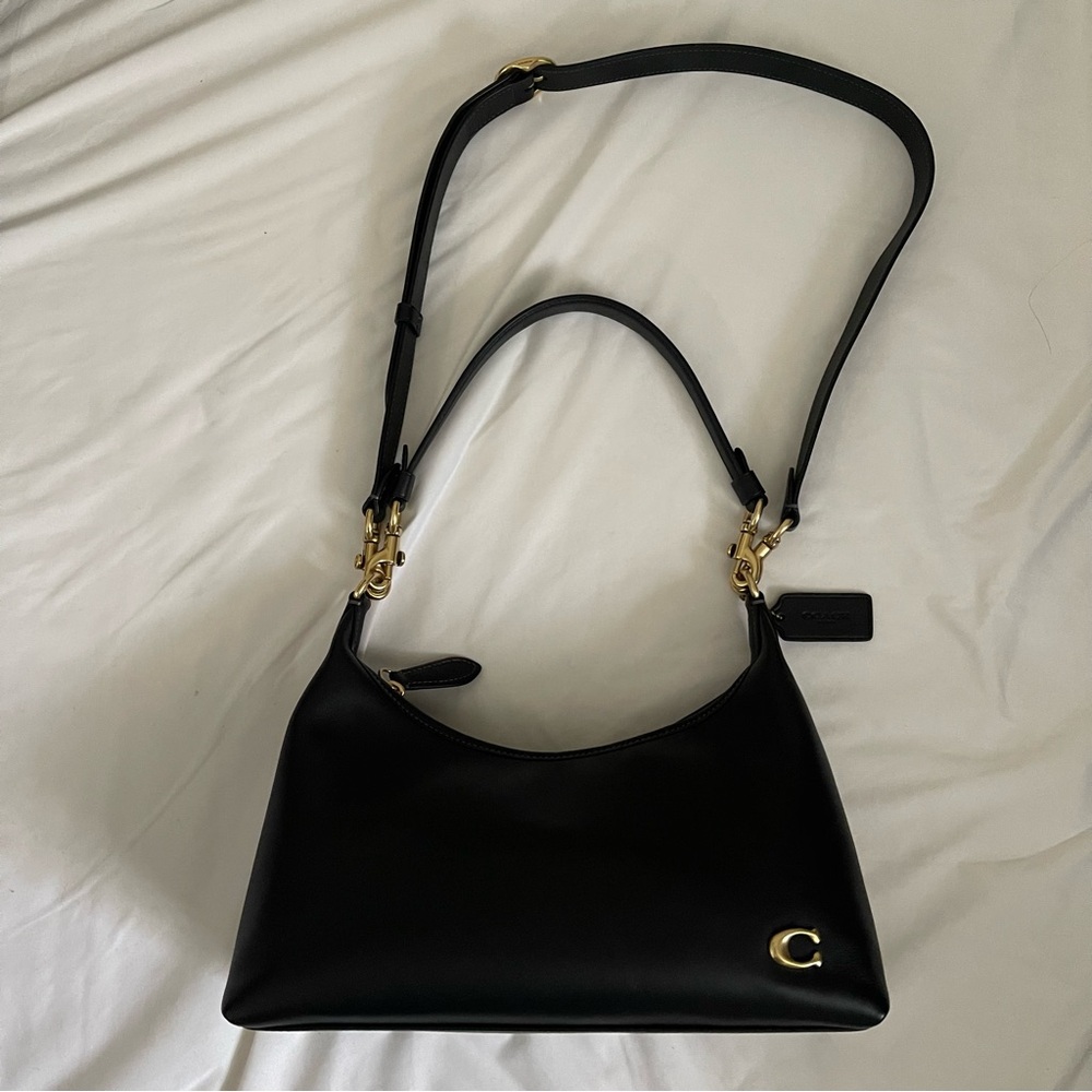 Coach Juliet Black Leather Shoulder Bag